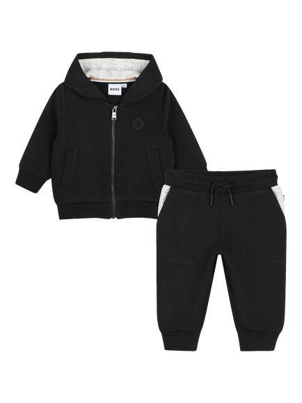 HUGO BOSS Baby Hoodie and Joggers Set, Black, Black