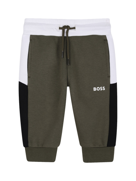HUGO BOSS Baby Fleece Tapered Joggers, Olive Night, Olive Night