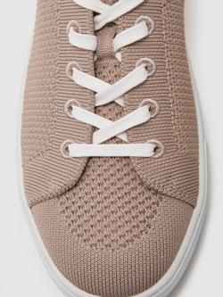 Reiss Finley Knitted Trainers, Light Taupe Brown - view 2, Light Taupe Brown