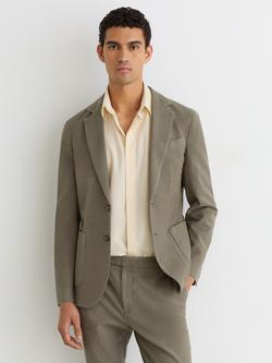 Reiss Jason Cotton Rich Suit Jacket, Dark Green, Dark Green