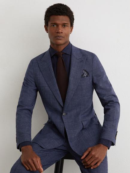 Reiss Penso Wool Rich Suit Jacket, Navy - view 2, Navy