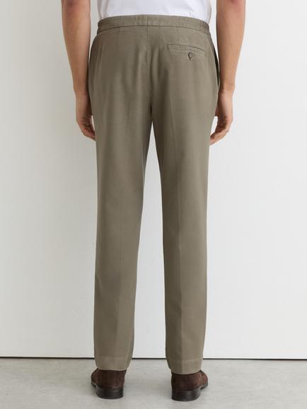 Reiss Jason Cotton Rich Tailored Trousers, Dark Green - view 2, Dark Green