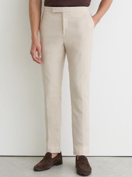 Reiss Jason Cotton Rich Suit Trousers, Stone, Stone