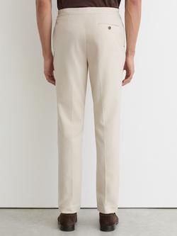 Reiss Jason Cotton Rich Suit Trousers, Stone - view 2, Stone