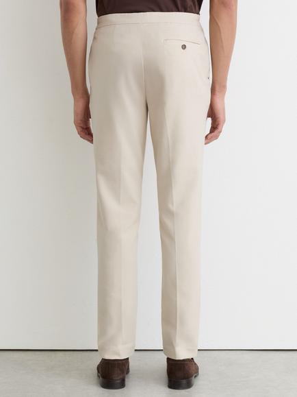 Reiss Jason Cotton Rich Suit Trousers, Stone - view 2, Stone