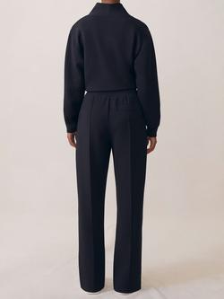 Reiss Jemma Wide Leg Joggers, Navy - view 2, Navy