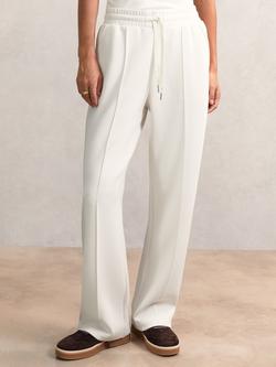 Reiss Jemma Wide Leg Joggers, Ivory, Ivory