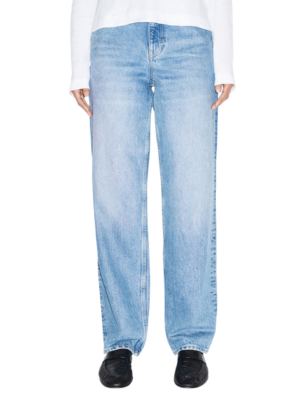 ALIGNE High Rise Straight Leg Jeans, Light Blue, Light Blue
