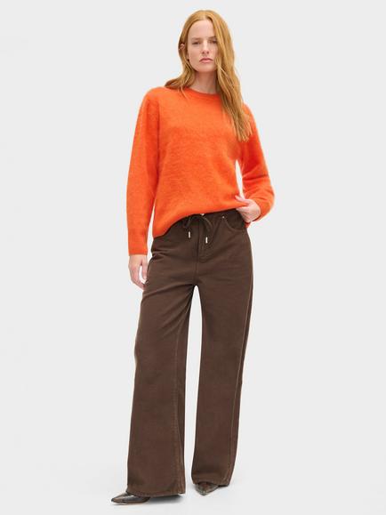 ALIGNE Alicia Wide Leg Corduroy Trousers, Chocolate Brown, Chocolate Brown