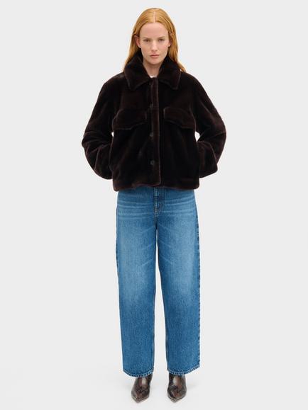 ALIGNE Finlay Faux Fur Jacket, Brown, Brown