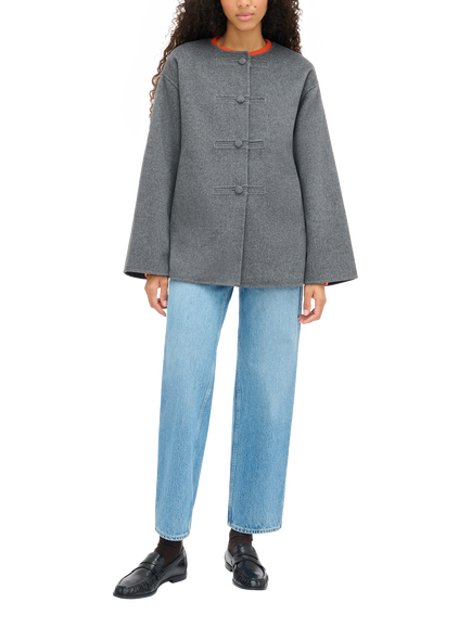 ALIGNE Anouk Double Faced Wool Blend Jacket, Grey, Grey