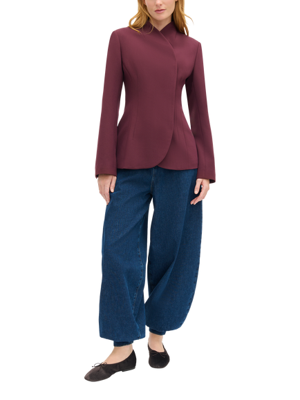ALIGNE Daphne Wrap Front Blazer, Plum, Plum
