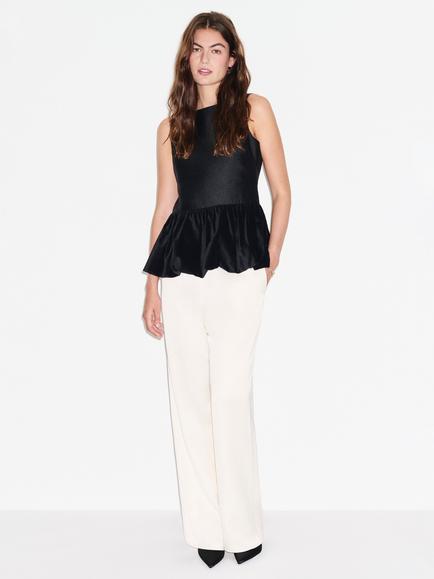 ALIGNE Tannaz Sleeveless Peplum Top, Black - view 2, Black