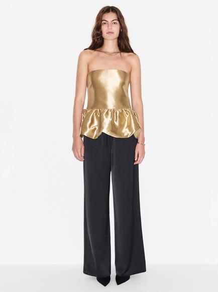 ALIGNE Tannaz Sleeveless Peplum Top, Gold - view 2, Gold