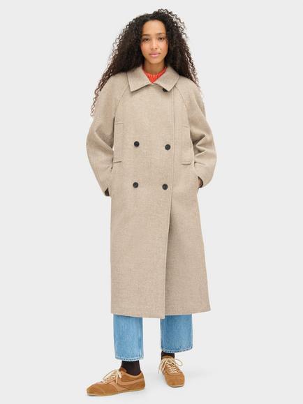 ALIGNE Henrietta Mid Length Overcoat, Beige, Beige