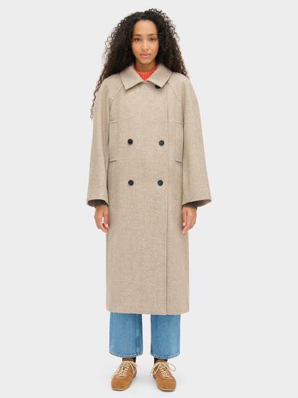 ALIGNE Henrietta Mid Length Overcoat, Beige - view 2, Beige