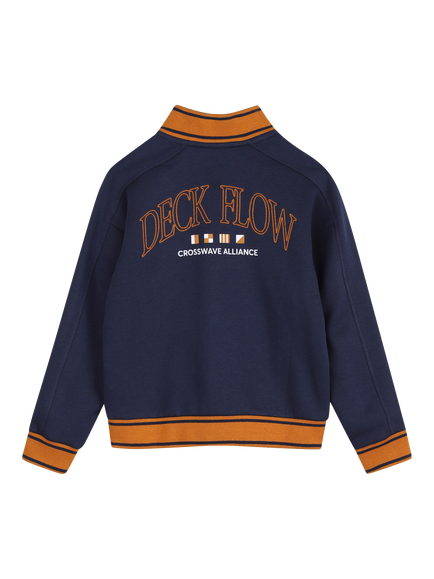 HUGO BOSS Kids' Fleece Raglan Sleeve Cardigan, Navy - view 2, Navy