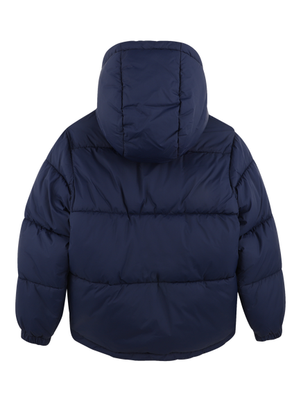 HUGO BOSS Kids' Hooded Puffer Jacket, Navy - view 2, Navy
