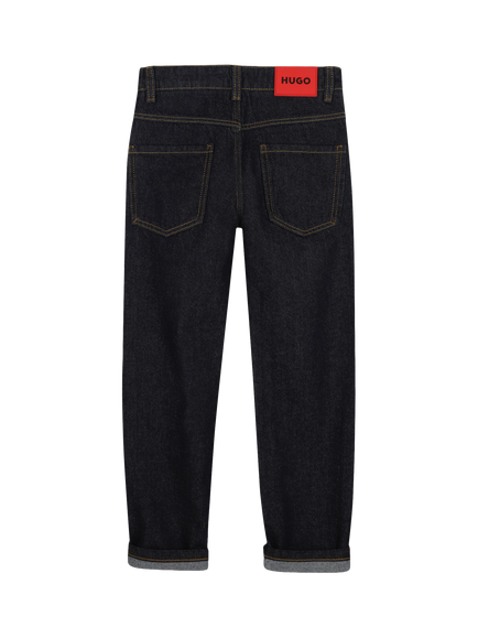 HUGO BOSS Kids' Regular Denim Jeans, Rinse Wash - view 2, Rinse Wash