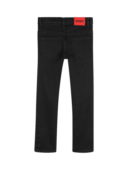 HUGO BOSS Kids' Regular Denim Jeans, Black - view 2, Black