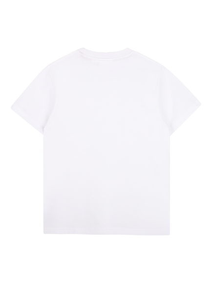HUGO BOSS Kids' Cotton Regular Fit Crew Neck Spaced Logo T-Shirt - view 2, White