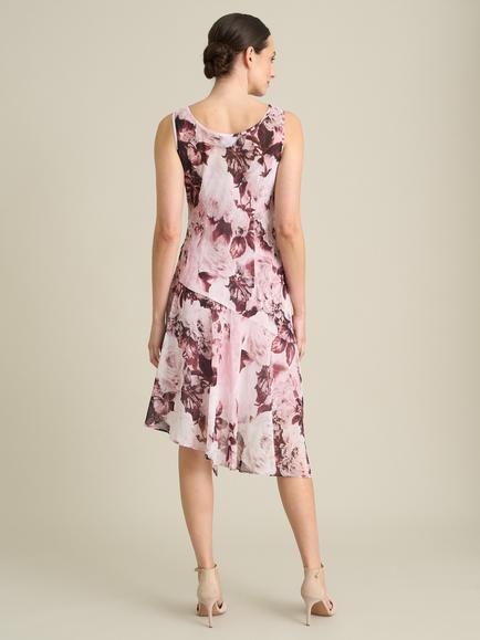 Gina Bacconi Adriana Floral Midi Dress, Mauve - view 2, Mauve