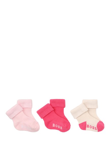 BOSS Baby Socks, Pack of 3, Bubblegum, Bubblegum