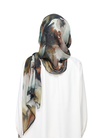 Bokitta Woven Modal Scarf - view 2, Vetiver