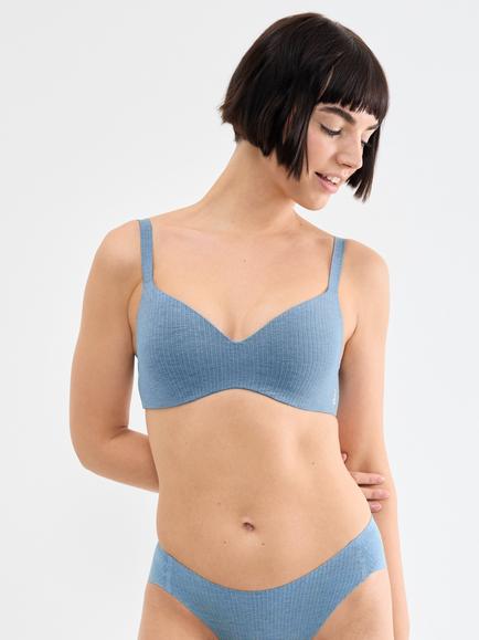 sloggi ZERO Feel Pure THE UP T-Shirt Bra, Liberty Blue, Liberty Blue