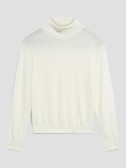 Gerard Darel Rosaire Merino Wool Roll Neck Jumper, Ecru, Ecru