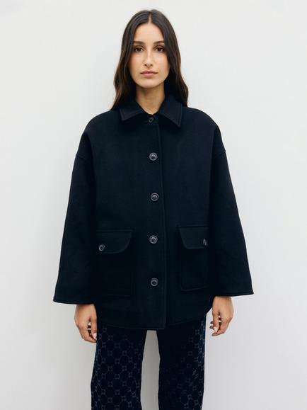 Gerard Darel Alee Wool Rich Coat, Black, Black