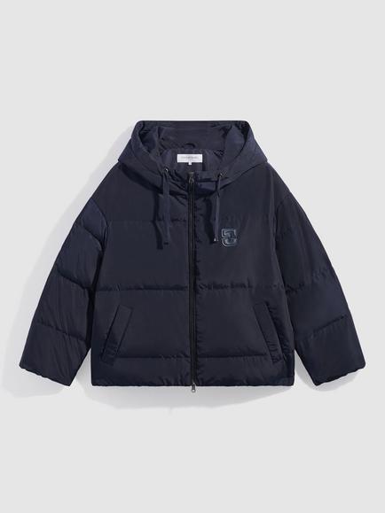 Gerard Darel Alie Hooded Puffer Coat, Navy, Navy