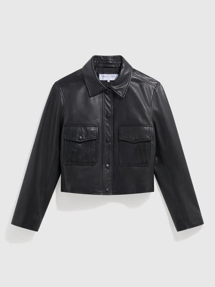 Gerard Darel Petra Leather Jacket, Black, Black