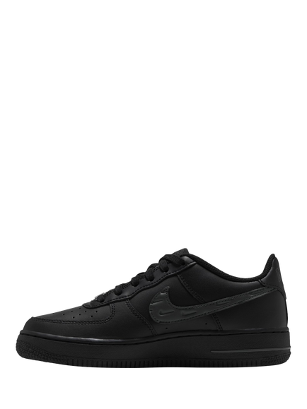 Nike Kids' Air Force Lace-Up Trainers, Black/Black Acite - view 2, Black/Black Acite