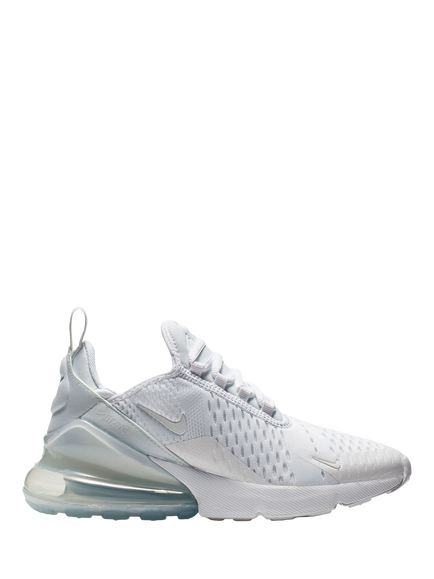 Nike Kids' Air Max 270 Trainers, White/Silver, White/Silver