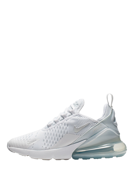 Nike Kids' Air Max 270 Trainers, White/Silver - view 2, White/Silver