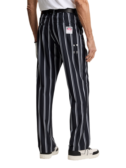 J.Lindeberg 30 Year Devyn Stripe Gold Trousers, Multi - view 2, Multi