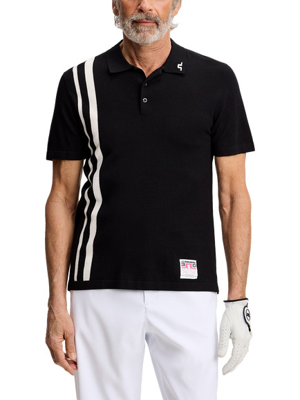 J.Lindeberg 30 Year Wallis Polo Shirt, Black, Black