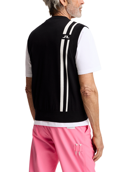 J.Lindeberg 30 Year Wallis Sleeveless Vest, Black - view 2, Black