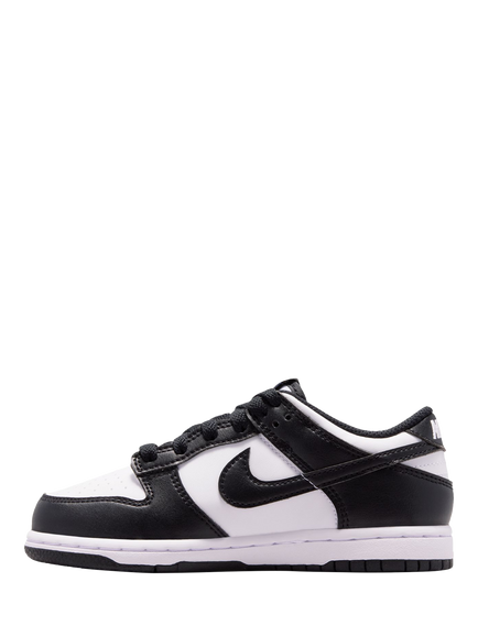 Nike Kids' Dunk Low Trainers, White/Black - view 2, White/Black