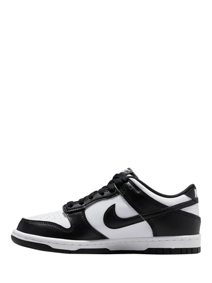 Nike Kids' Dunk Low Trainers, White/Black - view 2, White/Black