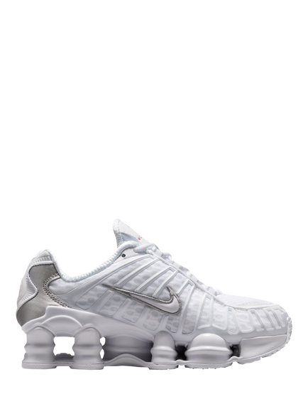 Nike Kids' Shox TL Trainers, White/Silver, White/Silver