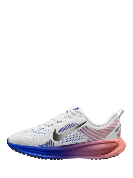 Nike Kids' Vomero 18 Big Kids' Road Running Trainers, Wh/Blk/Blue/Pnk - view 2, Wh/Blk/Blue/Pnk