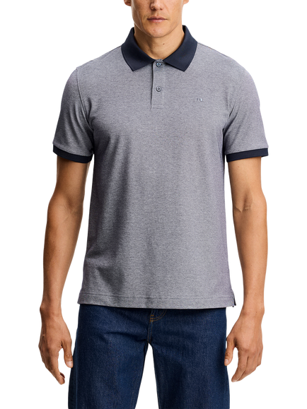 J.Lindeberg Verse Cotton Blend Polo Shirt, Navy Melange