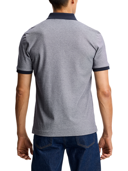 J.Lindeberg Verse Cotton Blend Polo Shirt - view 2, Navy Melange