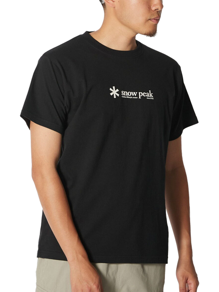 Snow Peak Logo T-Shirt, Black, Black