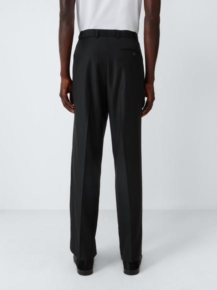 John Lewis x clothsurgeon Barberis Italian Wool Mohair Single Pleat Trouser, Black - view 2, Black