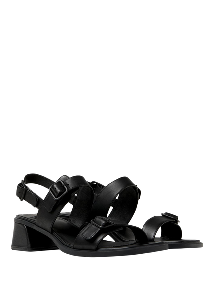 Camper Kora Leather Strappy Sandals, Black - view 2, Black