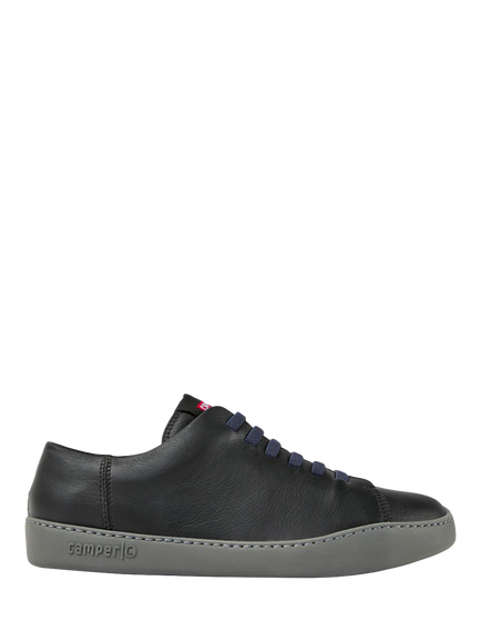 Camper Peu Touring Leather Lace Up Trainers, Black, Black