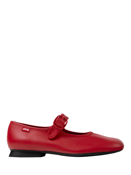 Camper Casi Myra Leather Mary Janes, Red, Red